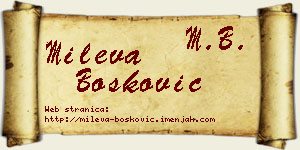 Mileva Bošković vizit kartica